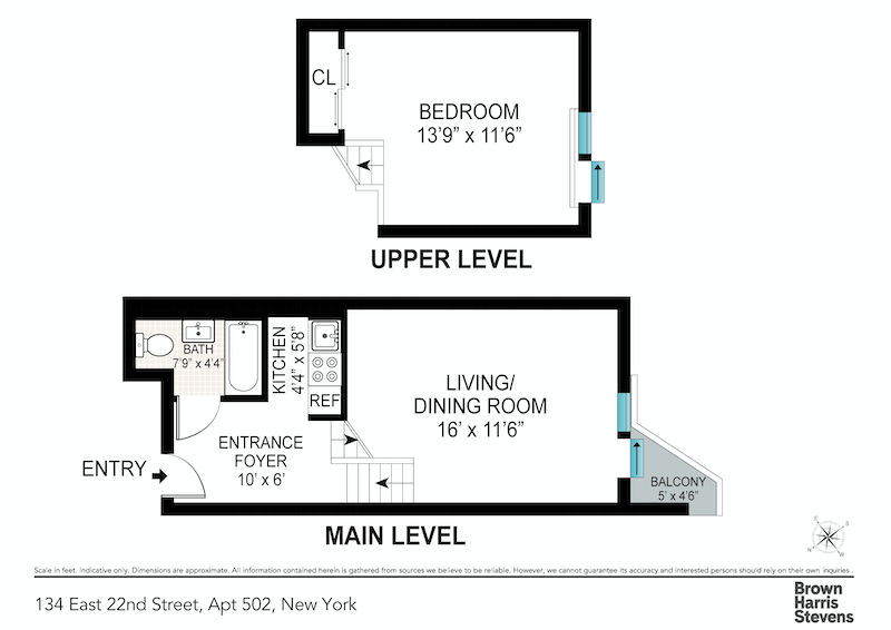 Floorplan for 134 East 22nd Street, 502