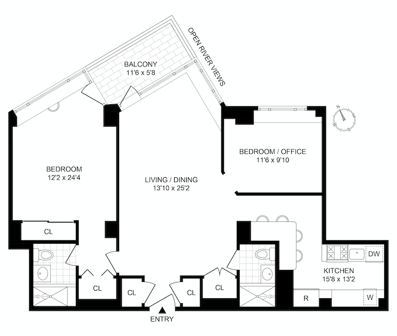 Floorplan for 60 Sutton Place South, 11ES