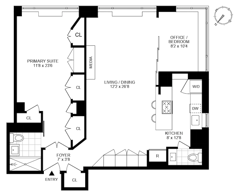 Floorplan for 160 East 65th Street, 26B