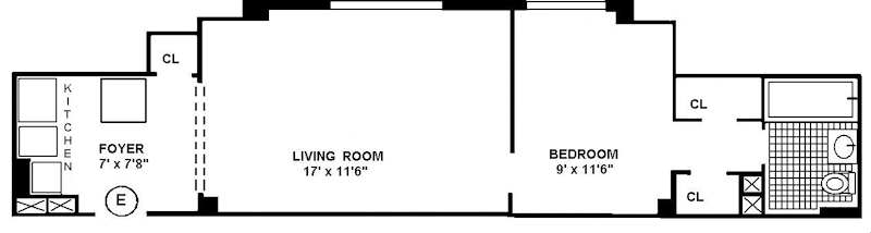 Floorplan for 15 West 84th Street, 7E