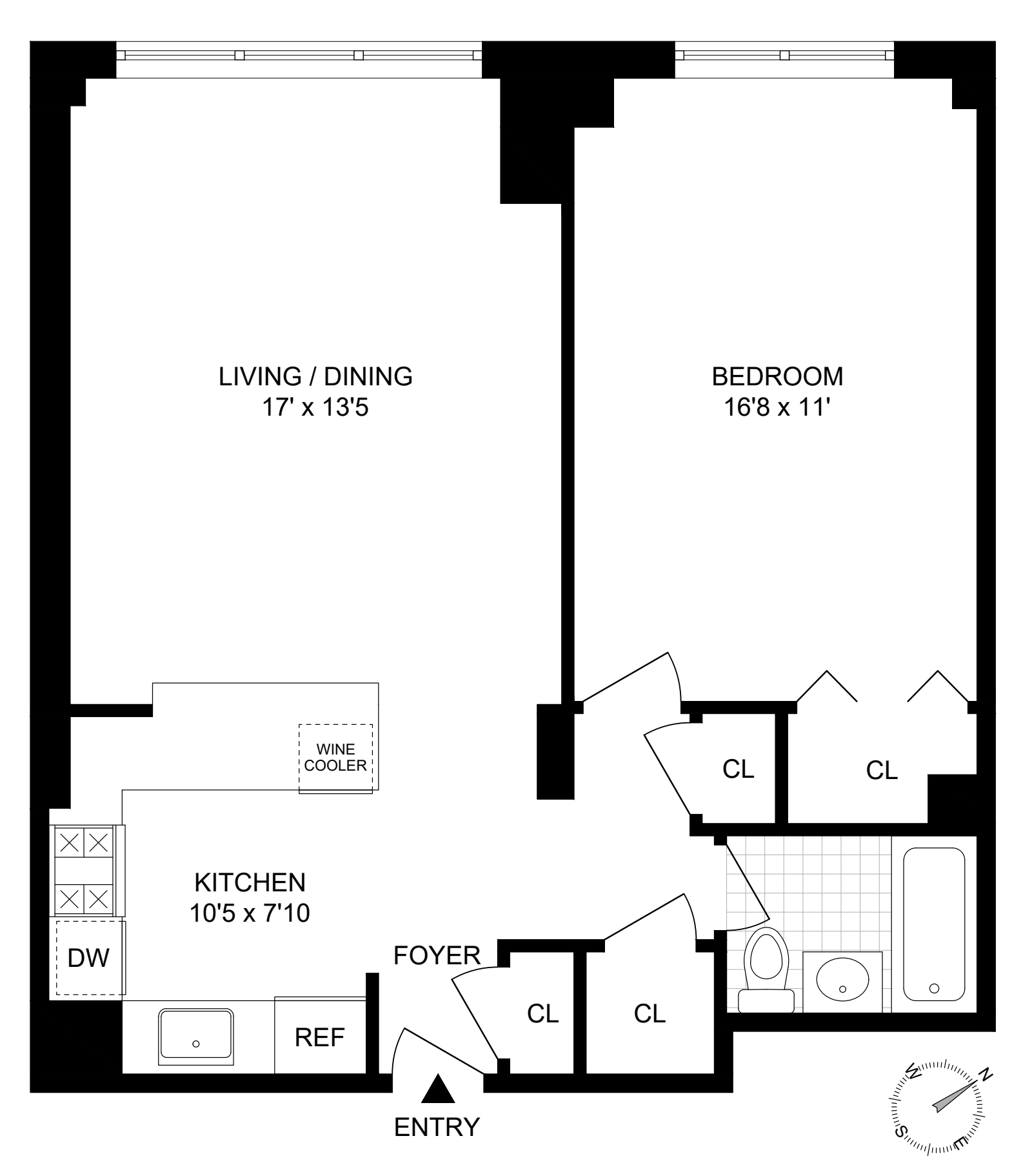 Floorplan for 201 East 25th Street, 12G