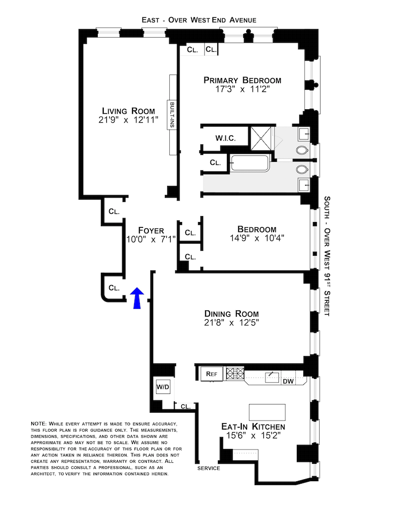 Floorplan for 639 West End Avenue, 2A