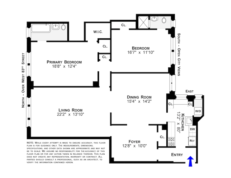 Floorplan for 470 West End Avenue, 13C