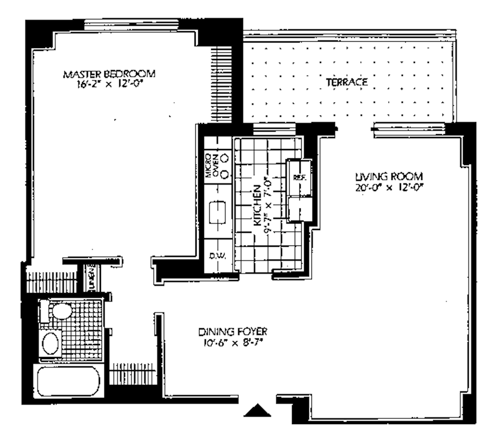 Floorplan for 5700 Arlington Avenue, 12D