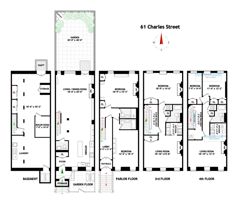 Floorplan for 61 Charles Street