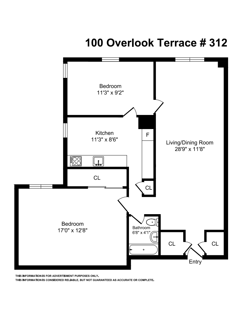 Floorplan for 100 Overlook Terrace, 312