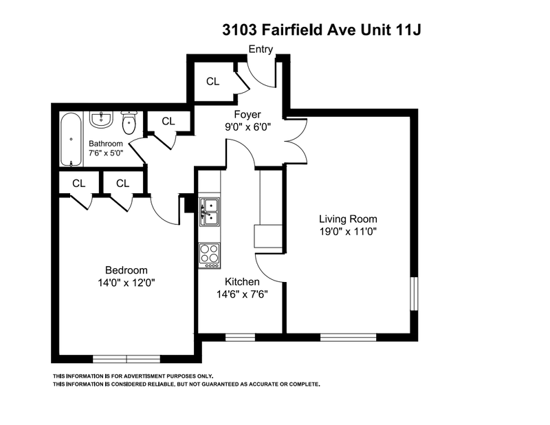Floorplan for 3103 Fairfield Avenue, 9J
