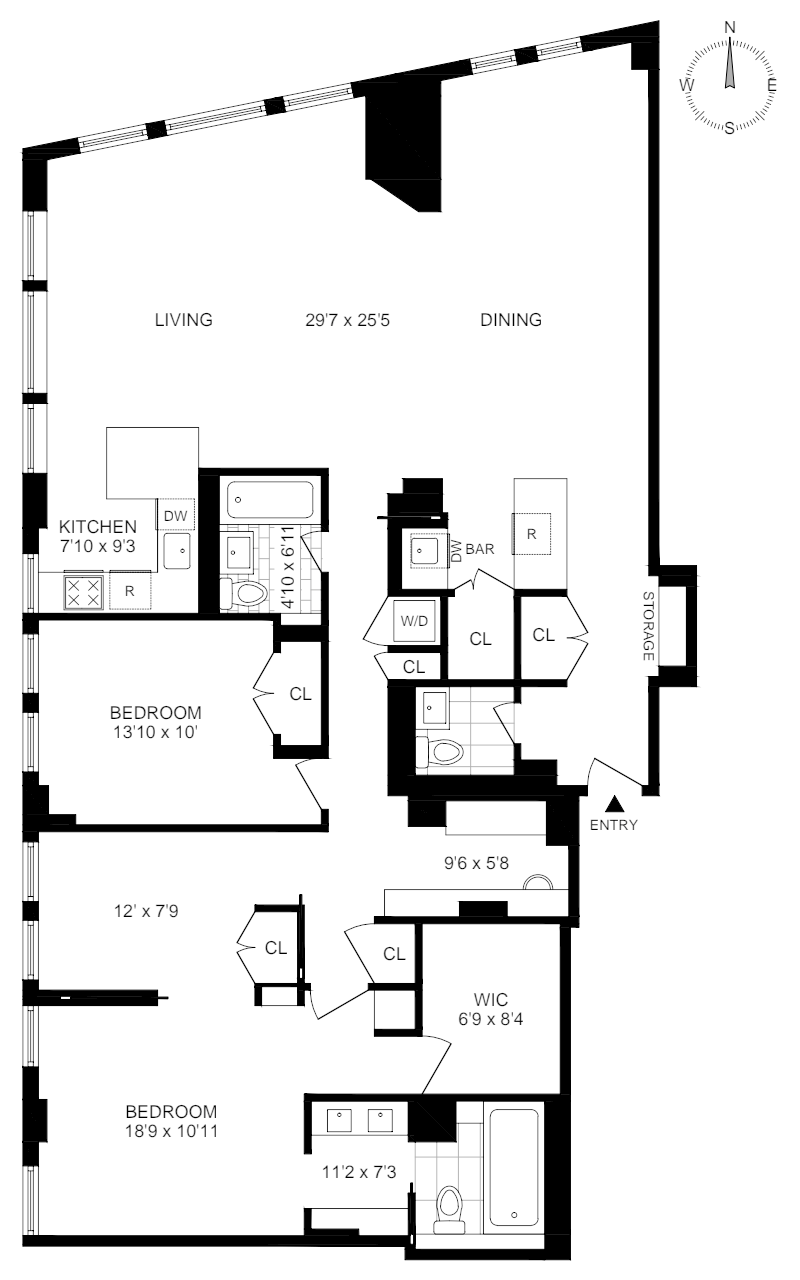 Floorplan for 9 Barrow Street, 3G