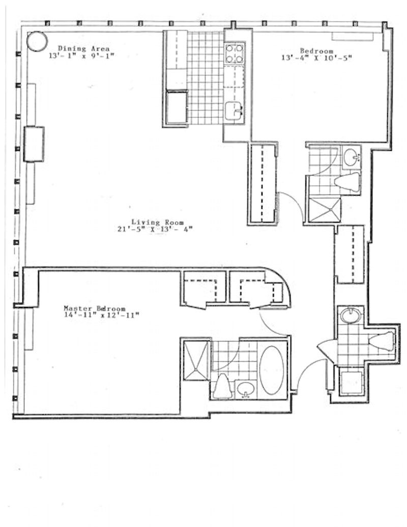 Floorplan for 160 West 66th Street, 30H