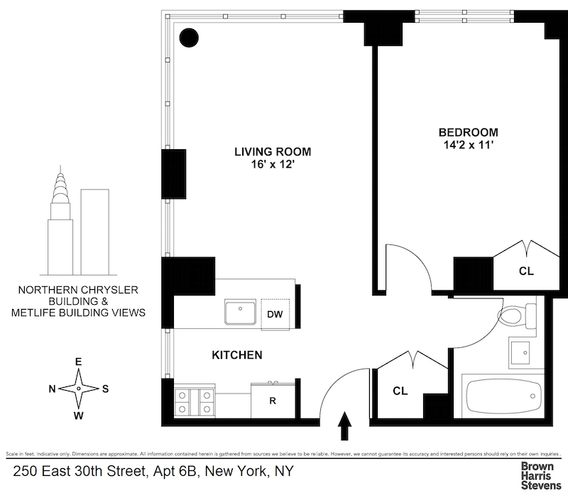 Floorplan for 250 East 30th Street, 6B