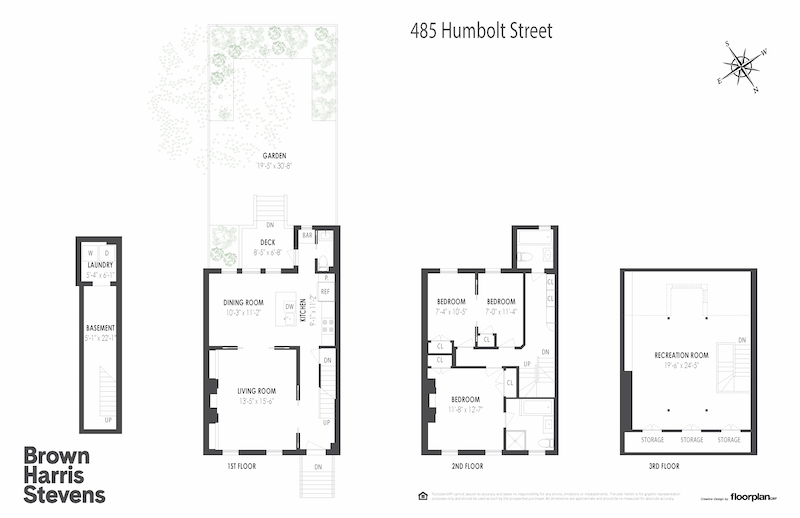 Floorplan for 485 Humboldt St, TRIPLEX