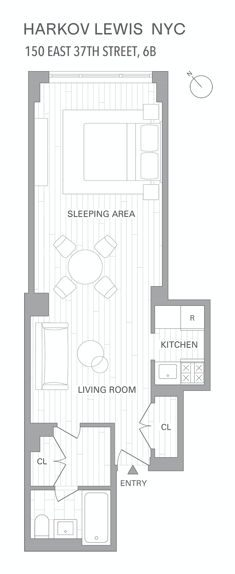 Floorplan for 150 East 37th Street, 6B