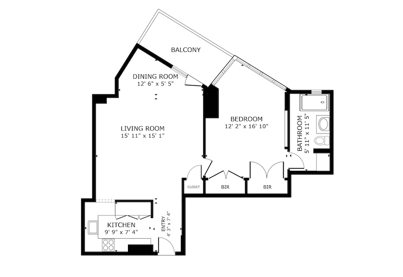 Floorplan for 60 Sutton Place South, 3FN