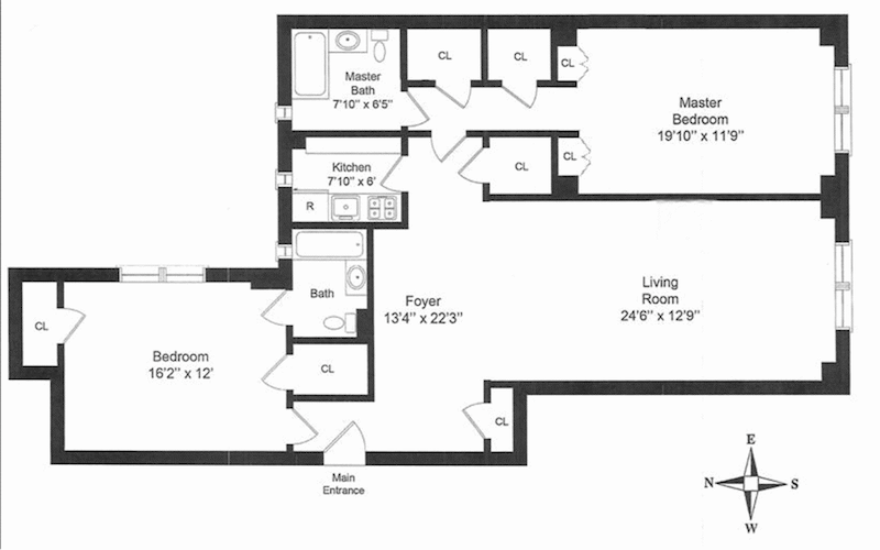 Floorplan for 575 Park Avenue, 808