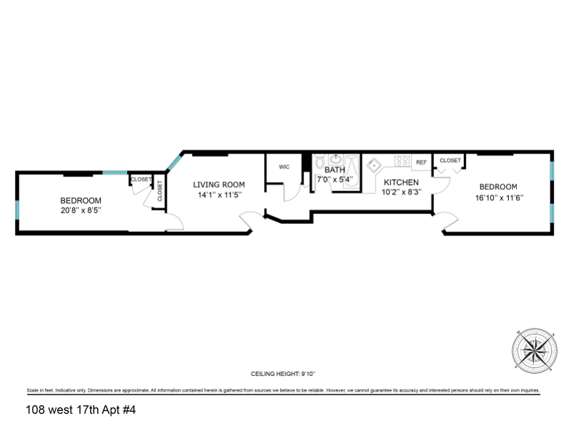 Floorplan for 108 West 17th Street, 4