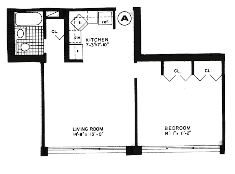 Floorplan for 333 East 45th Street, 20A