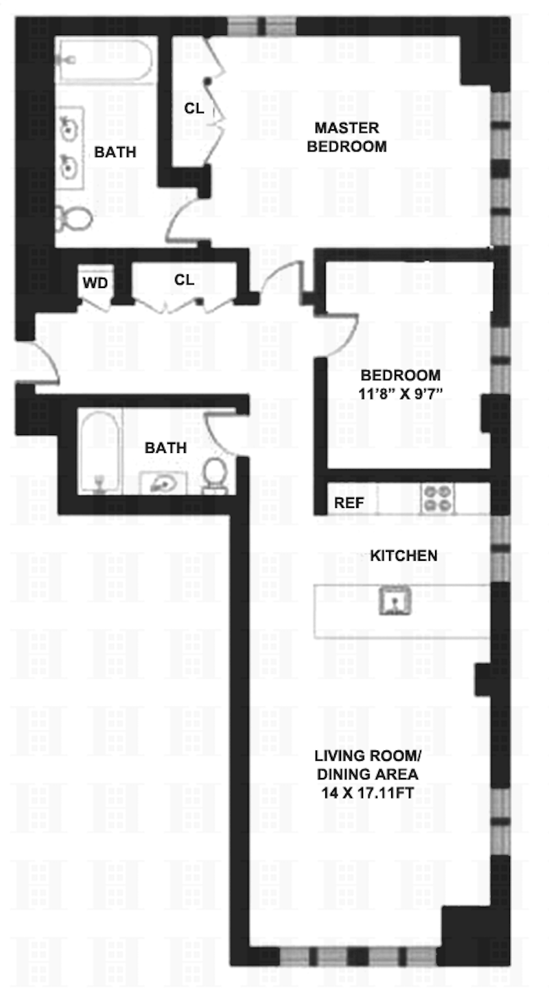 Floorplan for 85 Adams Street, 7D