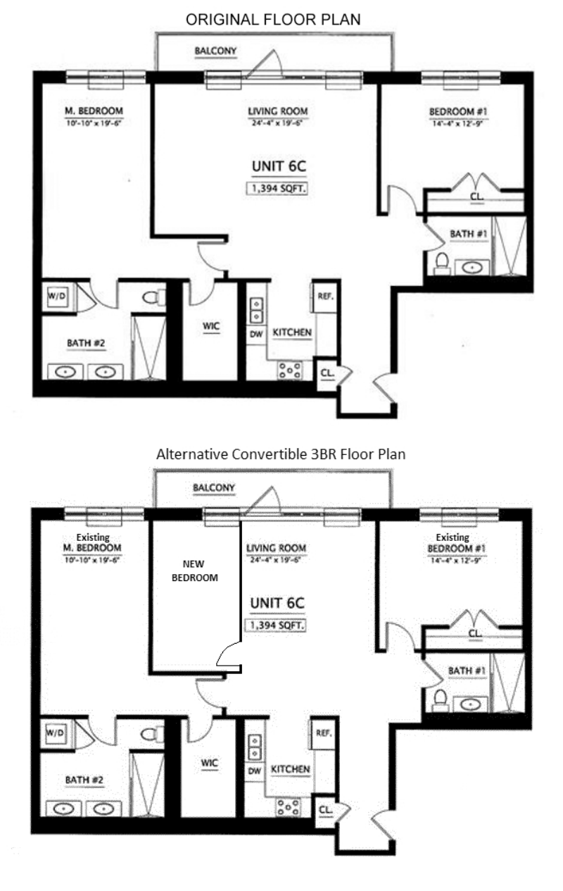 Floorplan for 5-43 48th Ave, 6C