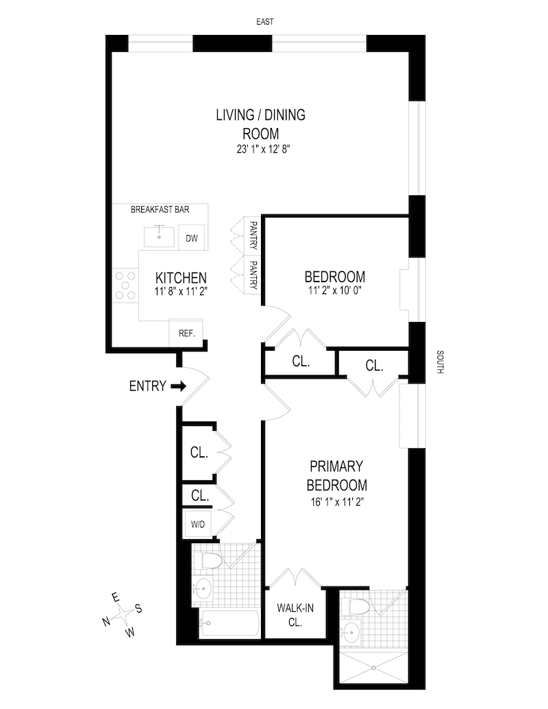 Floorplan for 1325 Fifth Avenue, 6L