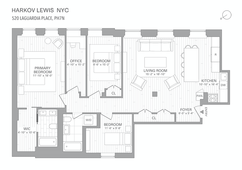 Floorplan for 520 Laguardia Place