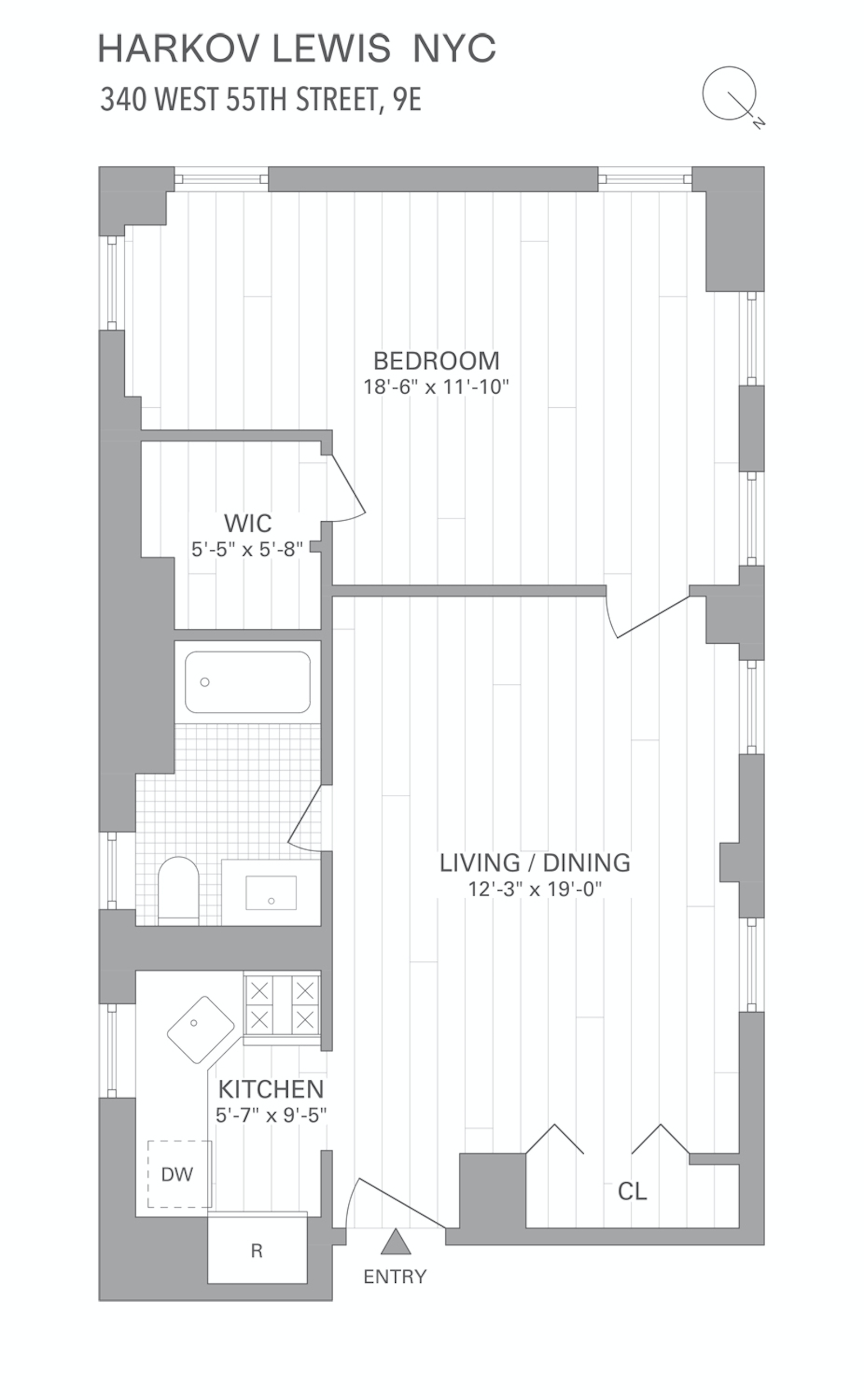 Floorplan for 340 West 55th Street