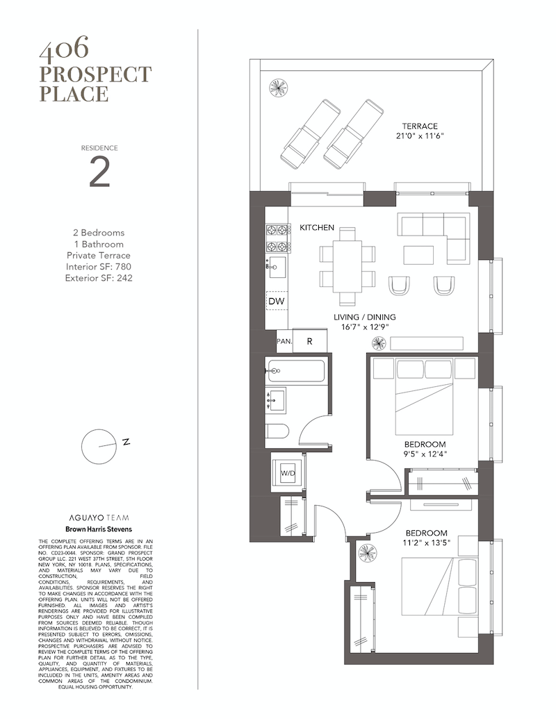 Floorplan for 406 Prospect Place, 2
