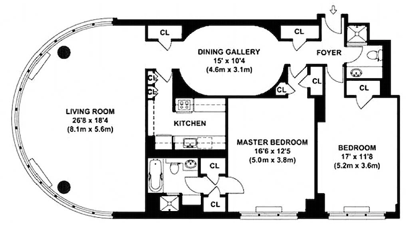 Floorplan for 330 East 38th Street, 39D