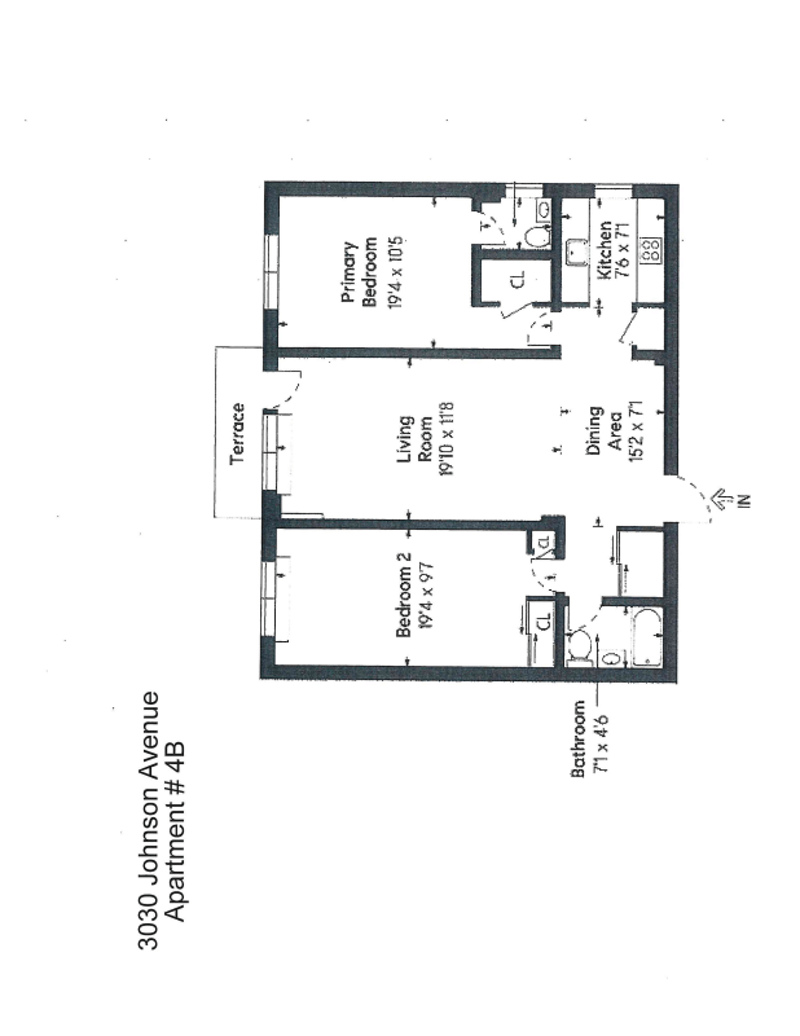 Floorplan for 3030 Johnson Avenue, 4B