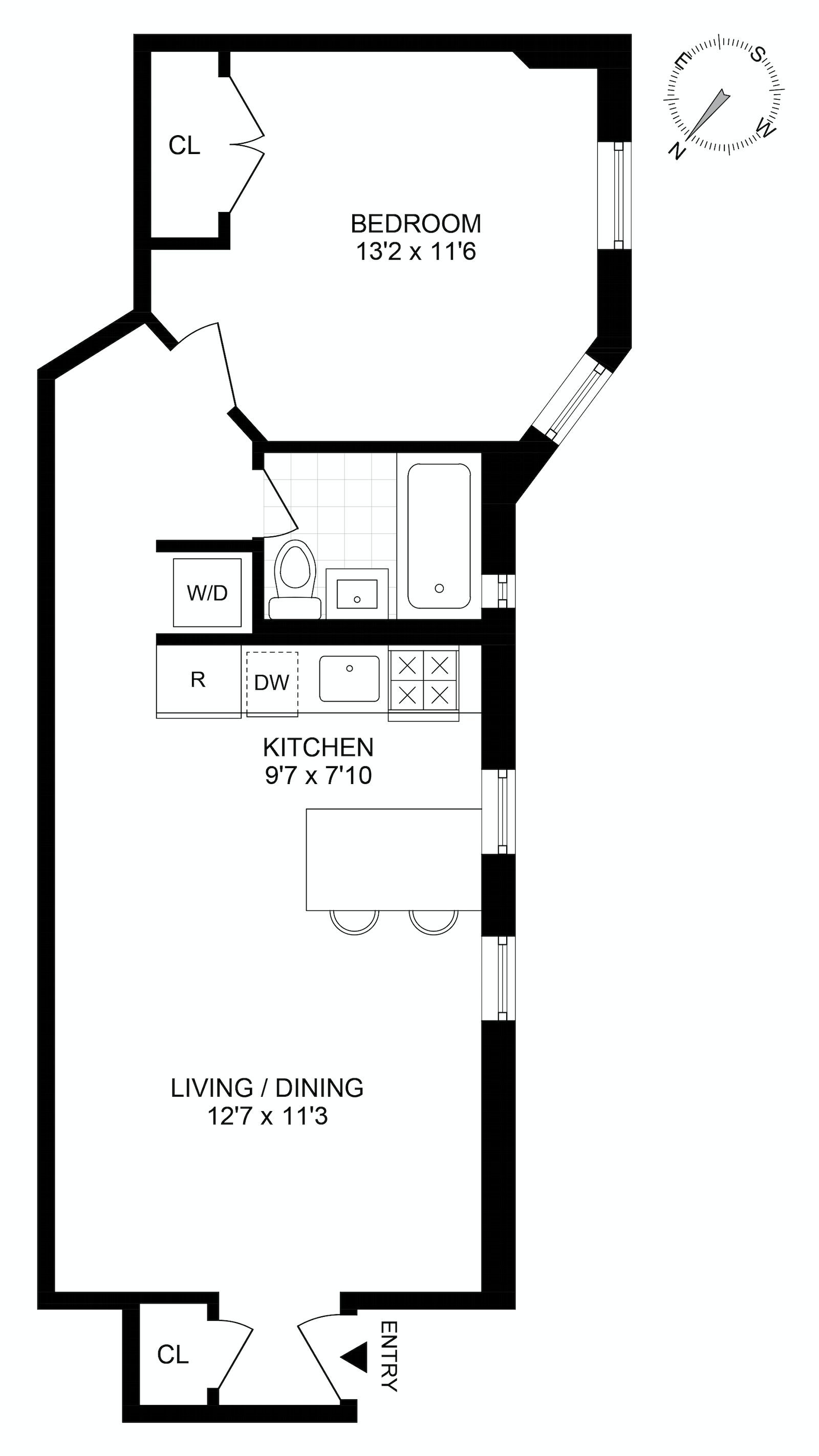 Floorplan for 660 Riverside Drive, 6C