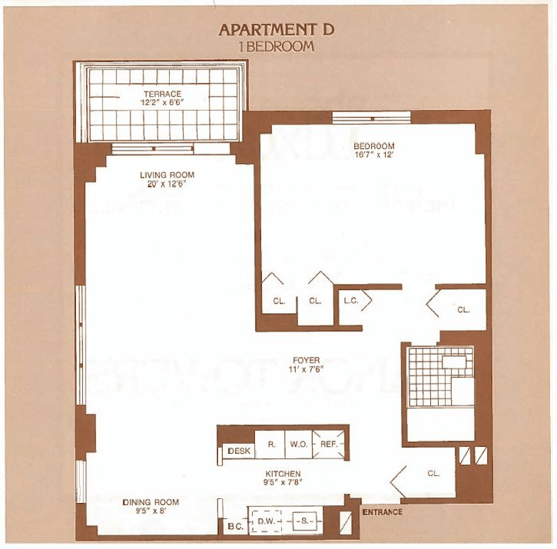 Floorplan for 3671 Hudson Manor Terrace, 14D