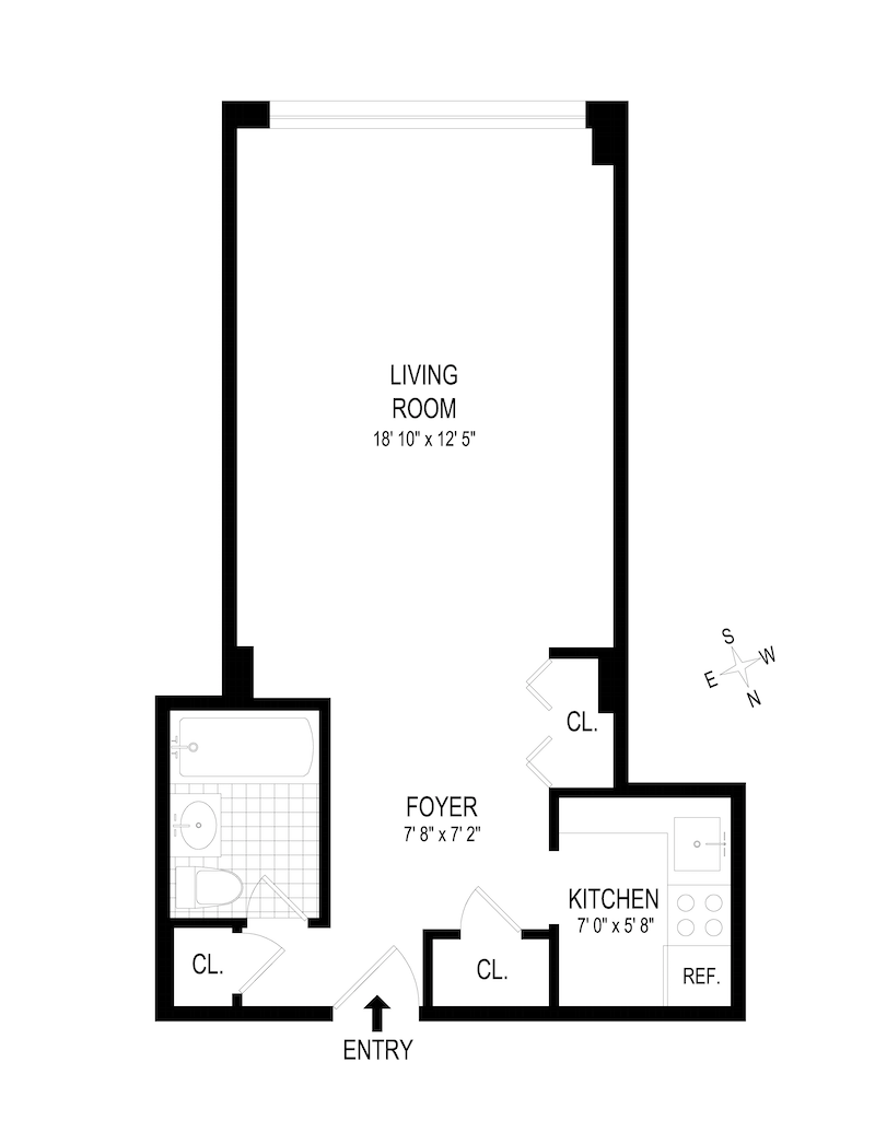 Floorplan for 311 East 71st Street, 8E
