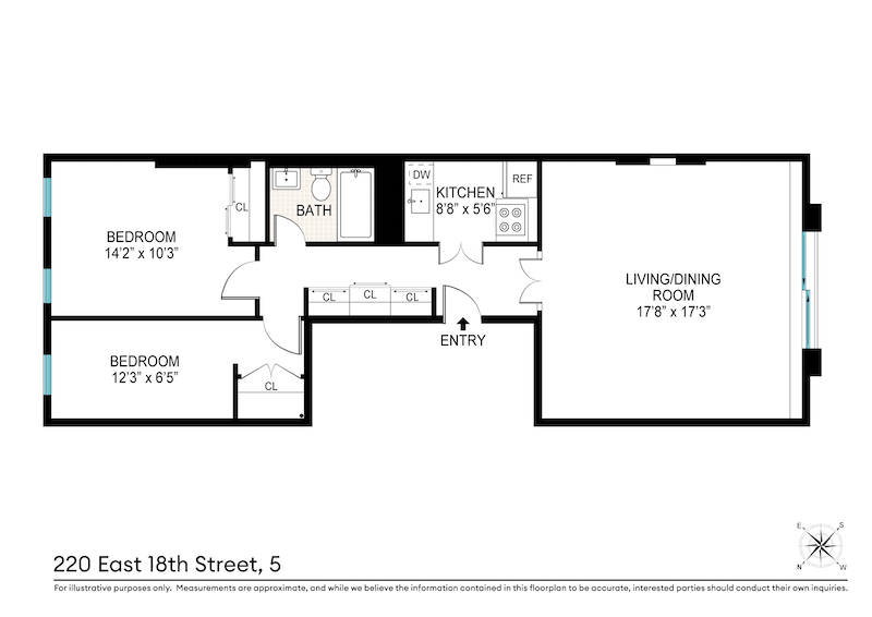 Floorplan for 220 East 18th Street, 5