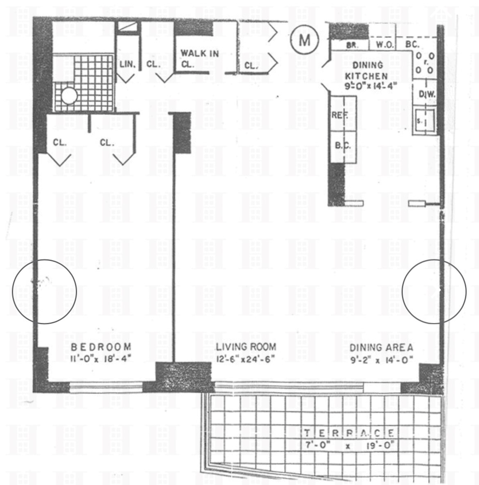 Floorplan for 2500 Johnson Avenue, 12M