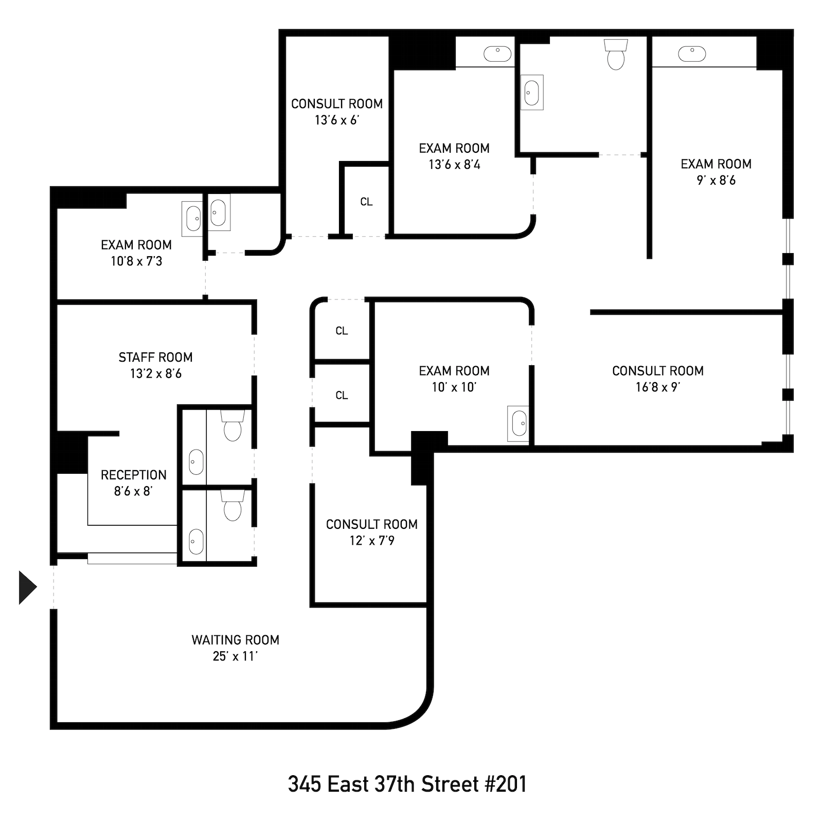 Floorplan for 345 East 37th Street, 201