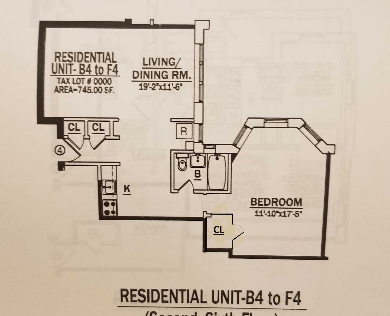 Floorplan for 80-09 35th Ave, B4
