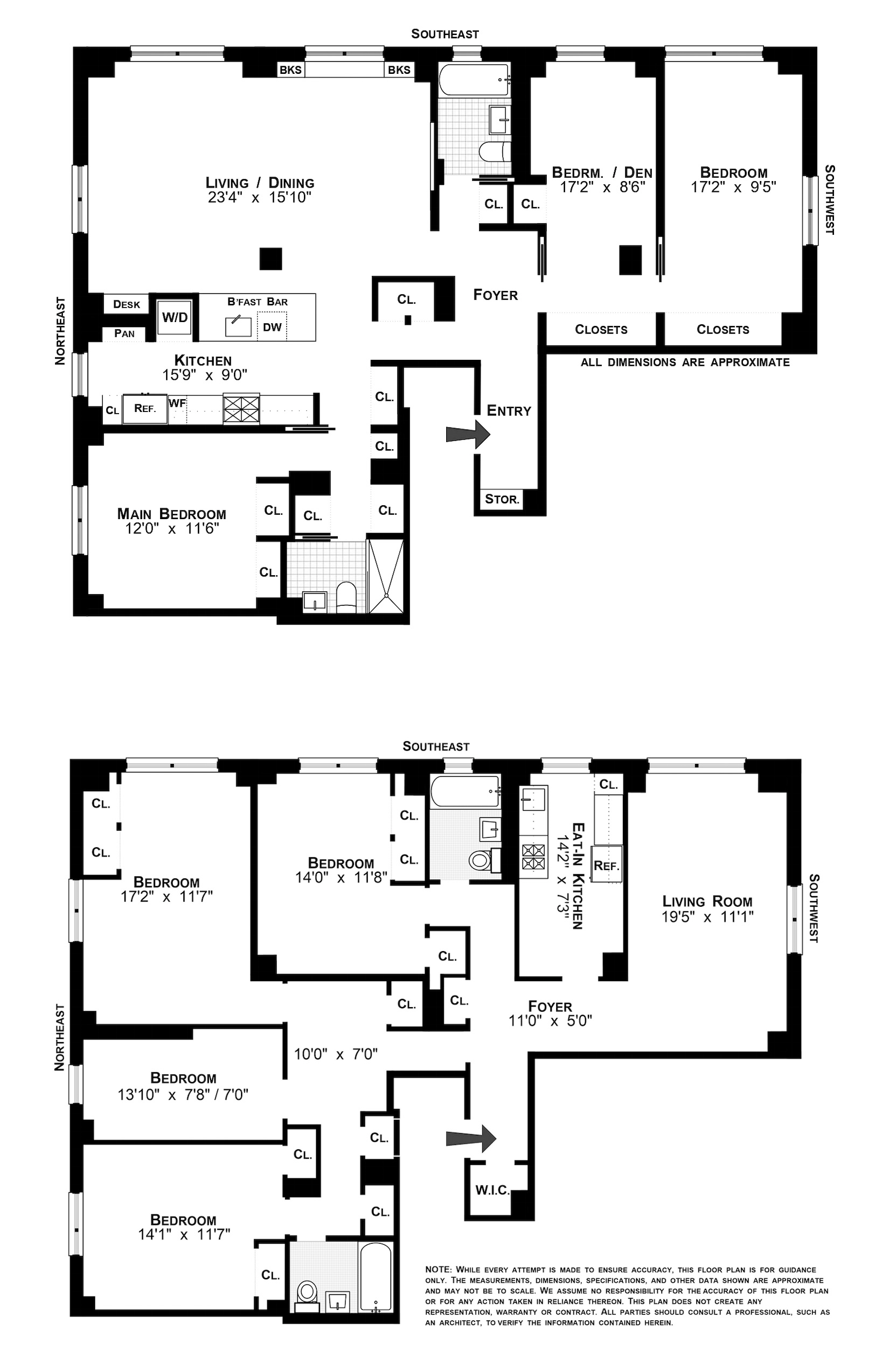 Floorplan for 385 Grand Street, L203/204