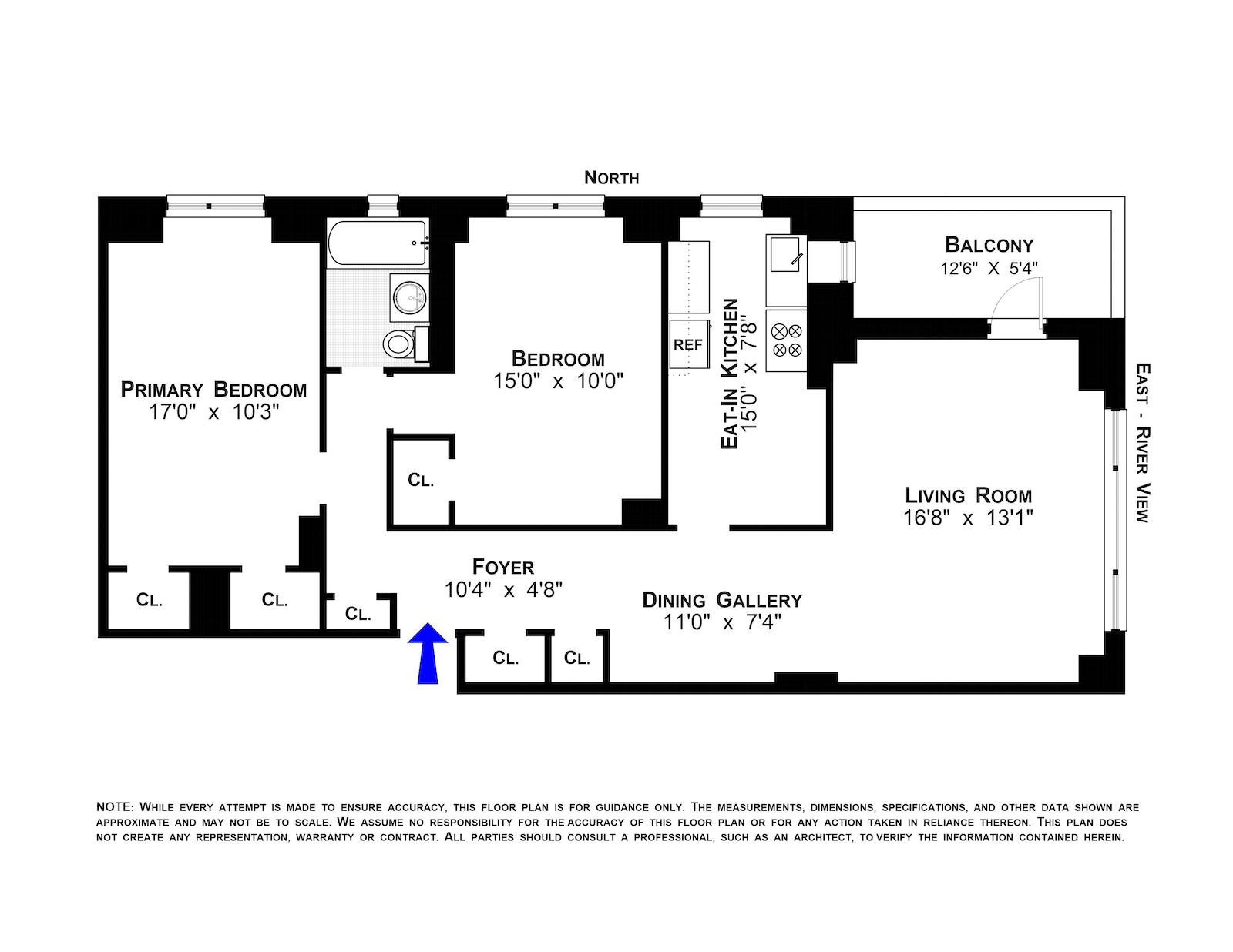 Floorplan for 453 FDR Drive, C706