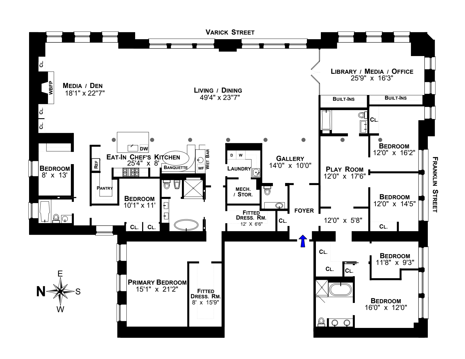Floorplan for 140 Franklin Street