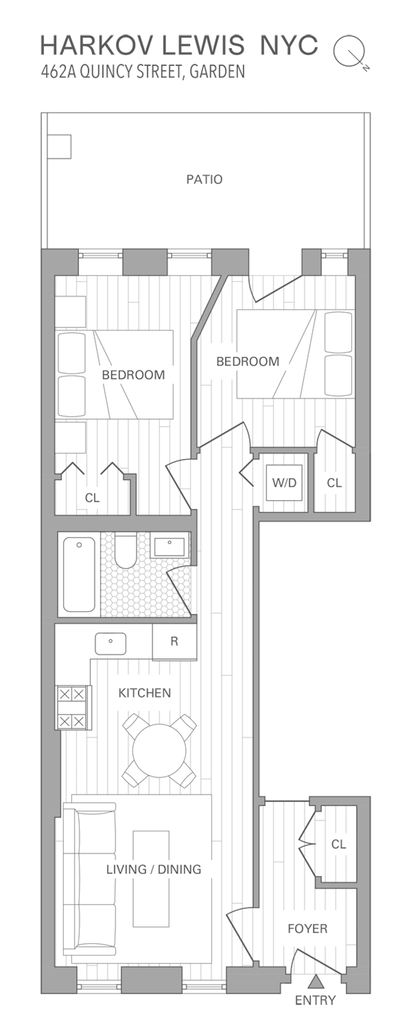 Floorplan for 462A Quincy Street, GARDEN