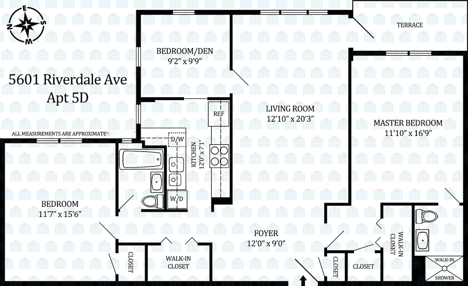 Floorplan for 5601 Riverdale Avenue, 5D