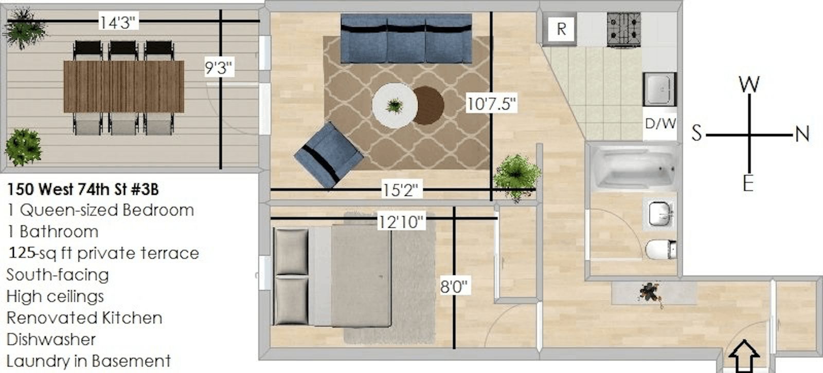 Floorplan for 150 West 74th Street