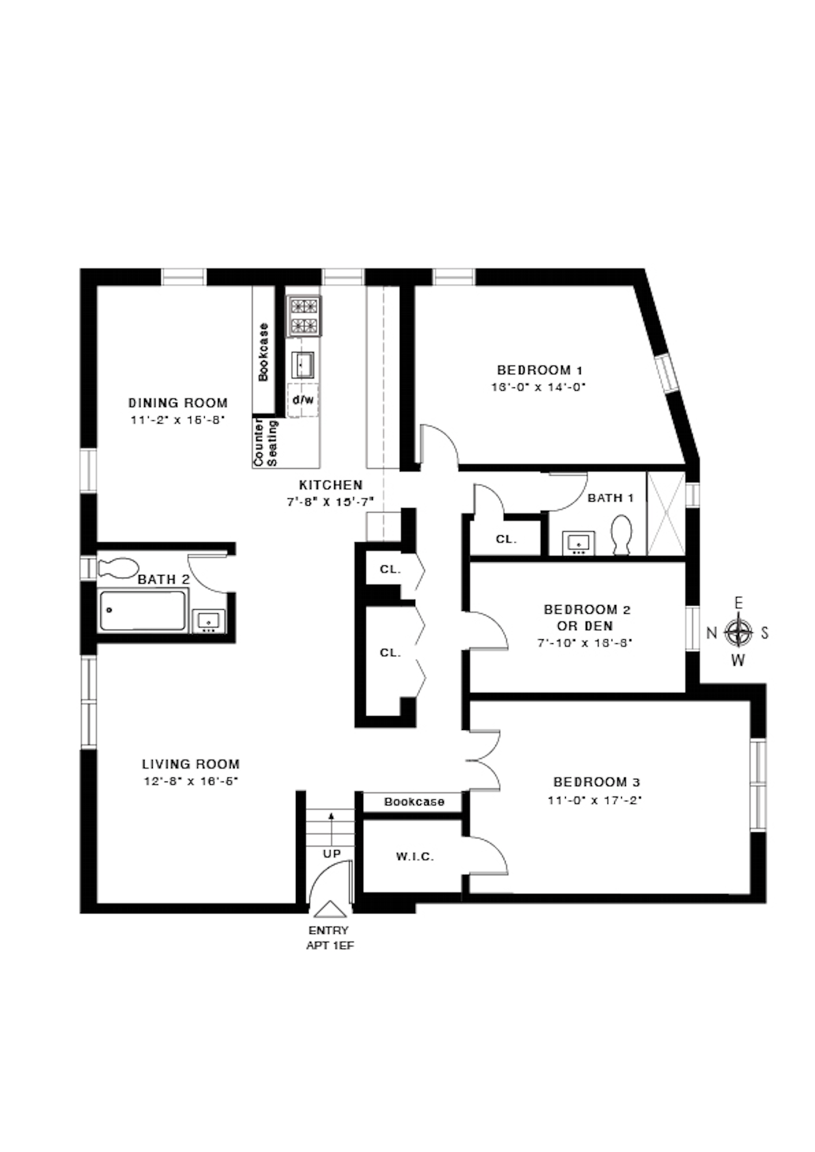 Floorplan for 4410 Cayuga Avenue, 1EF