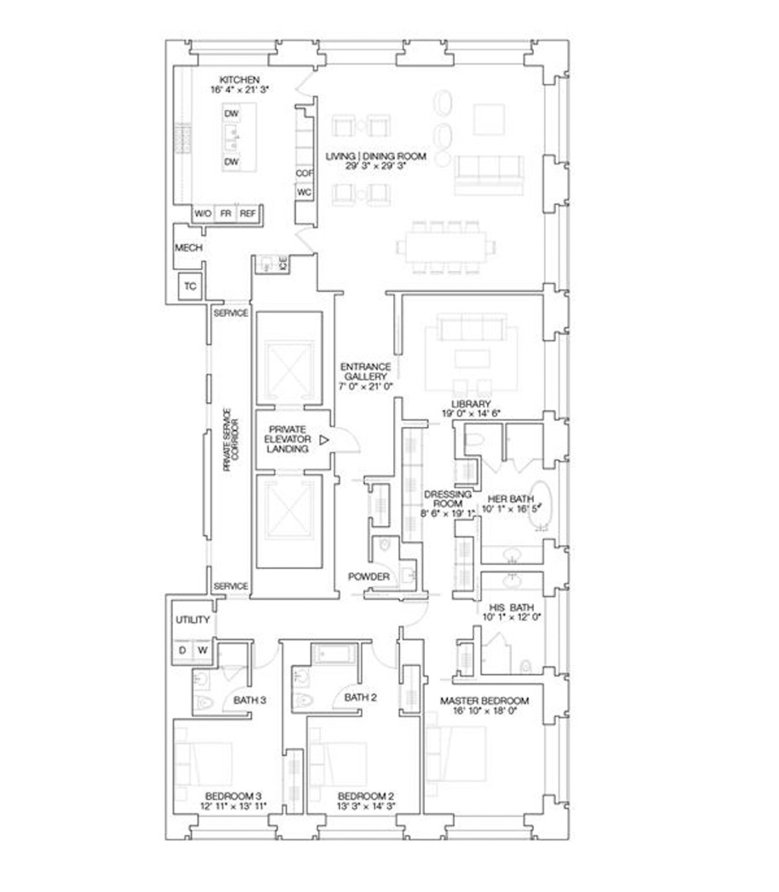 Floorplan for 432 Park Avenue, 86A