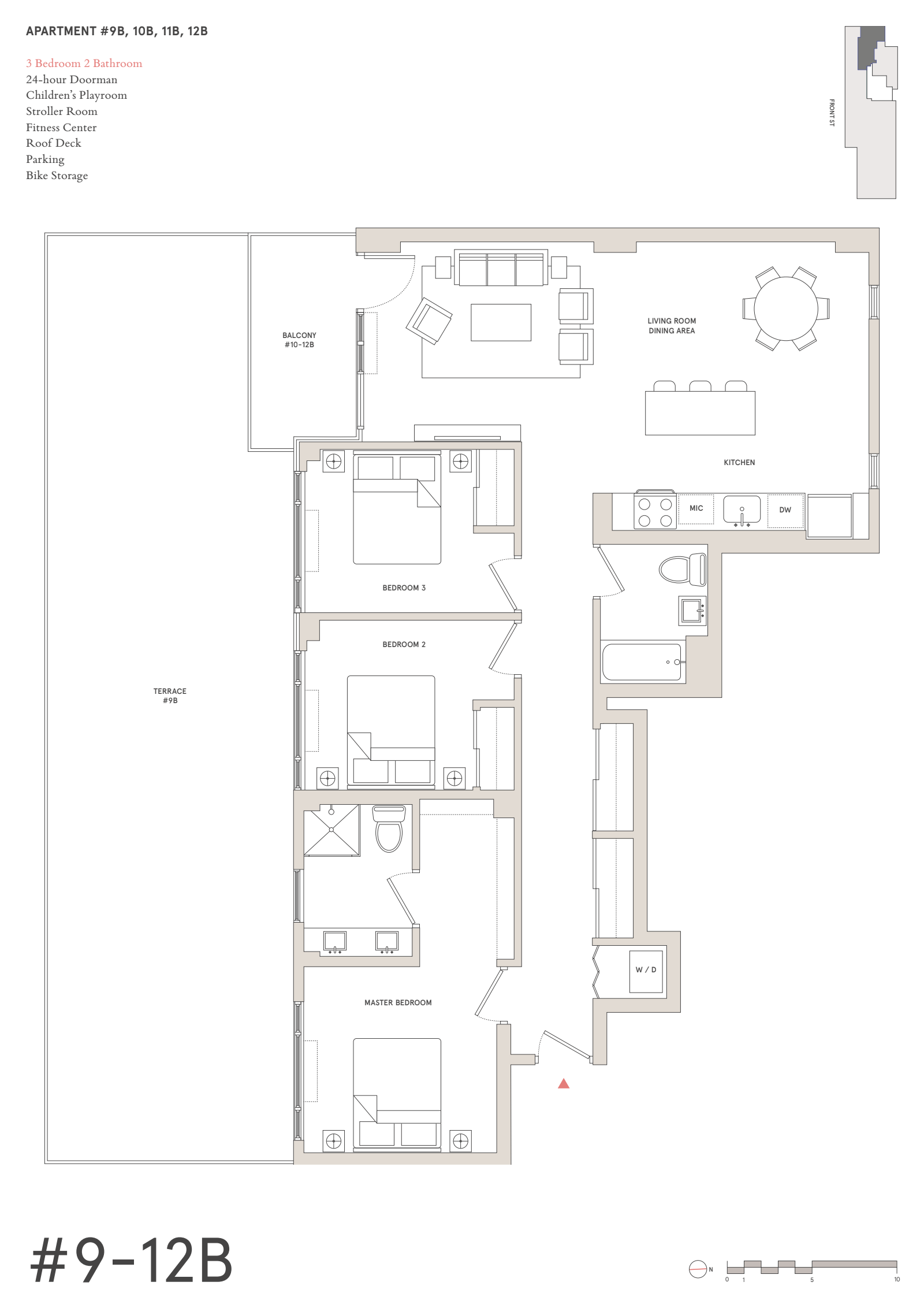 Floorplan for 181 Front Street, 9B