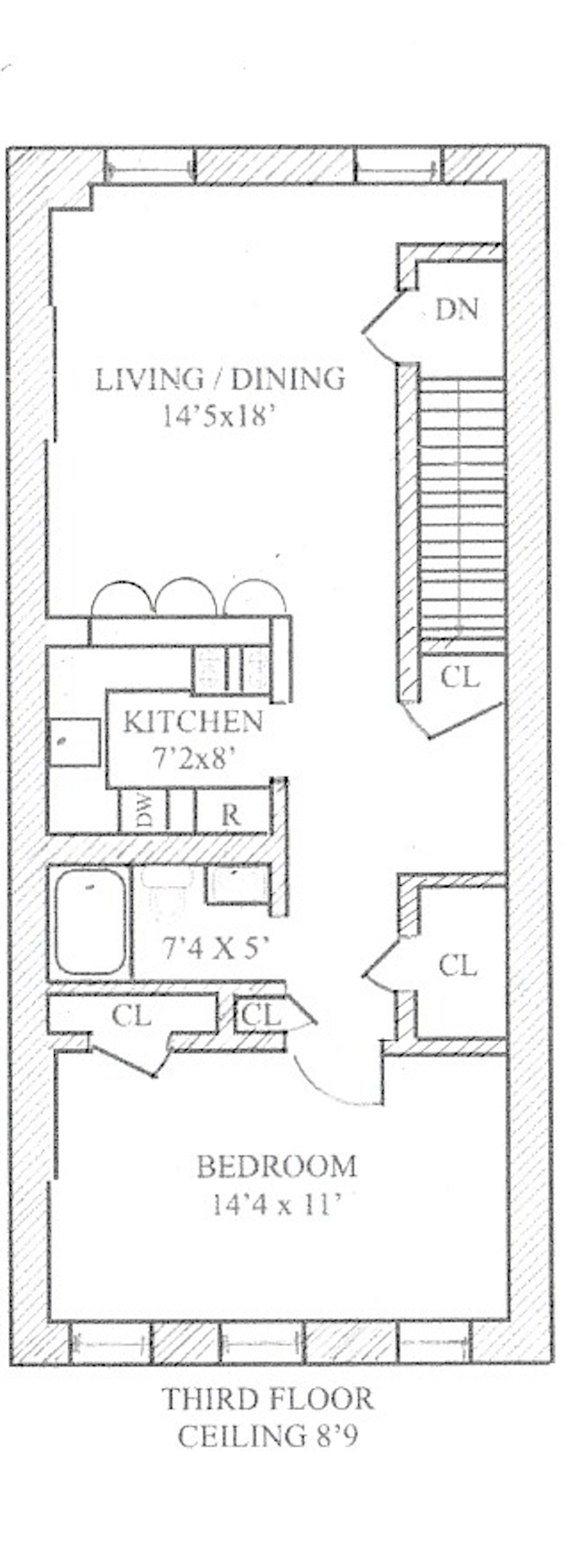 Floorplan for 164 West 133rd Street, 3