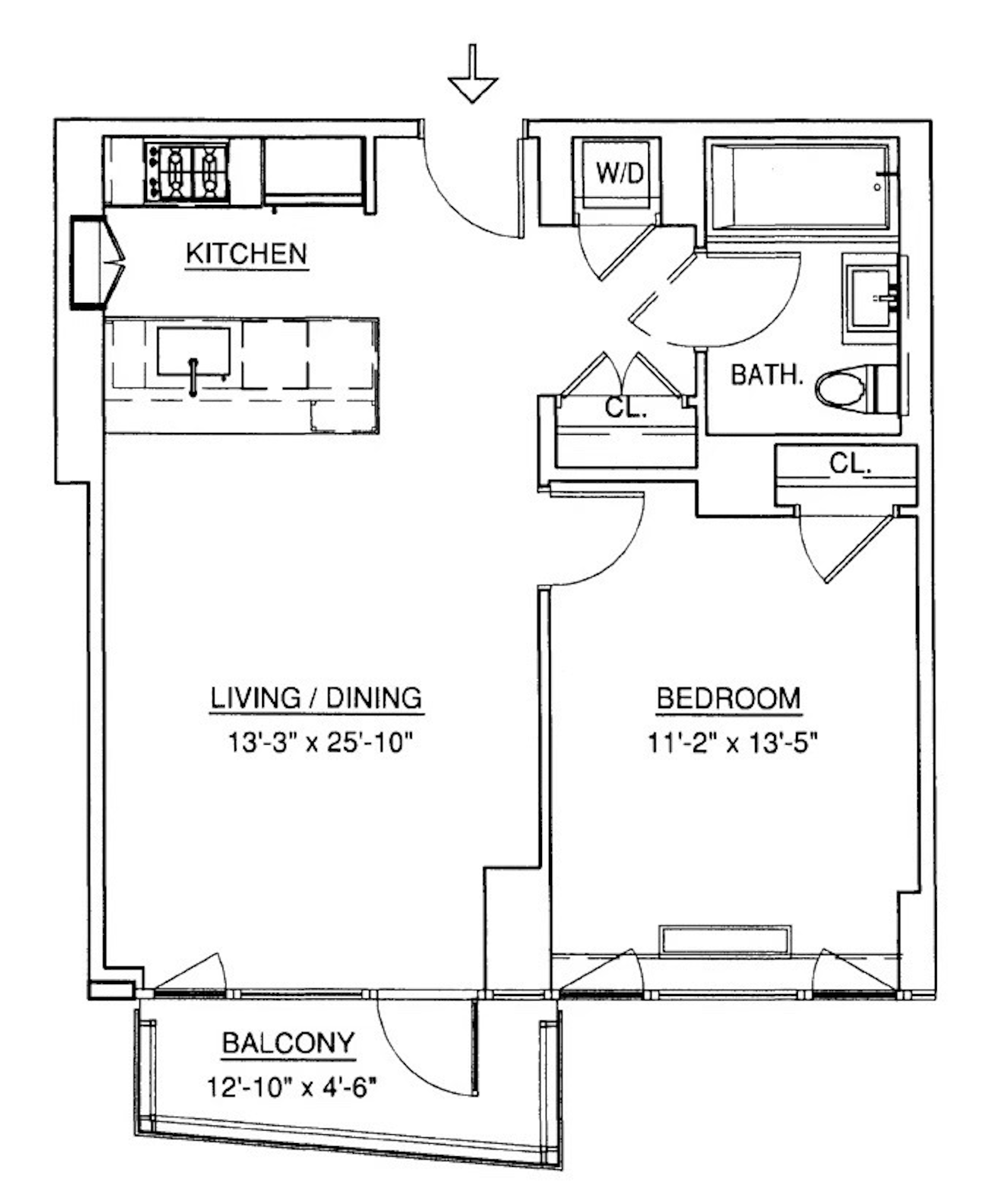 Floorplan for 22 North 6th Street, 19B