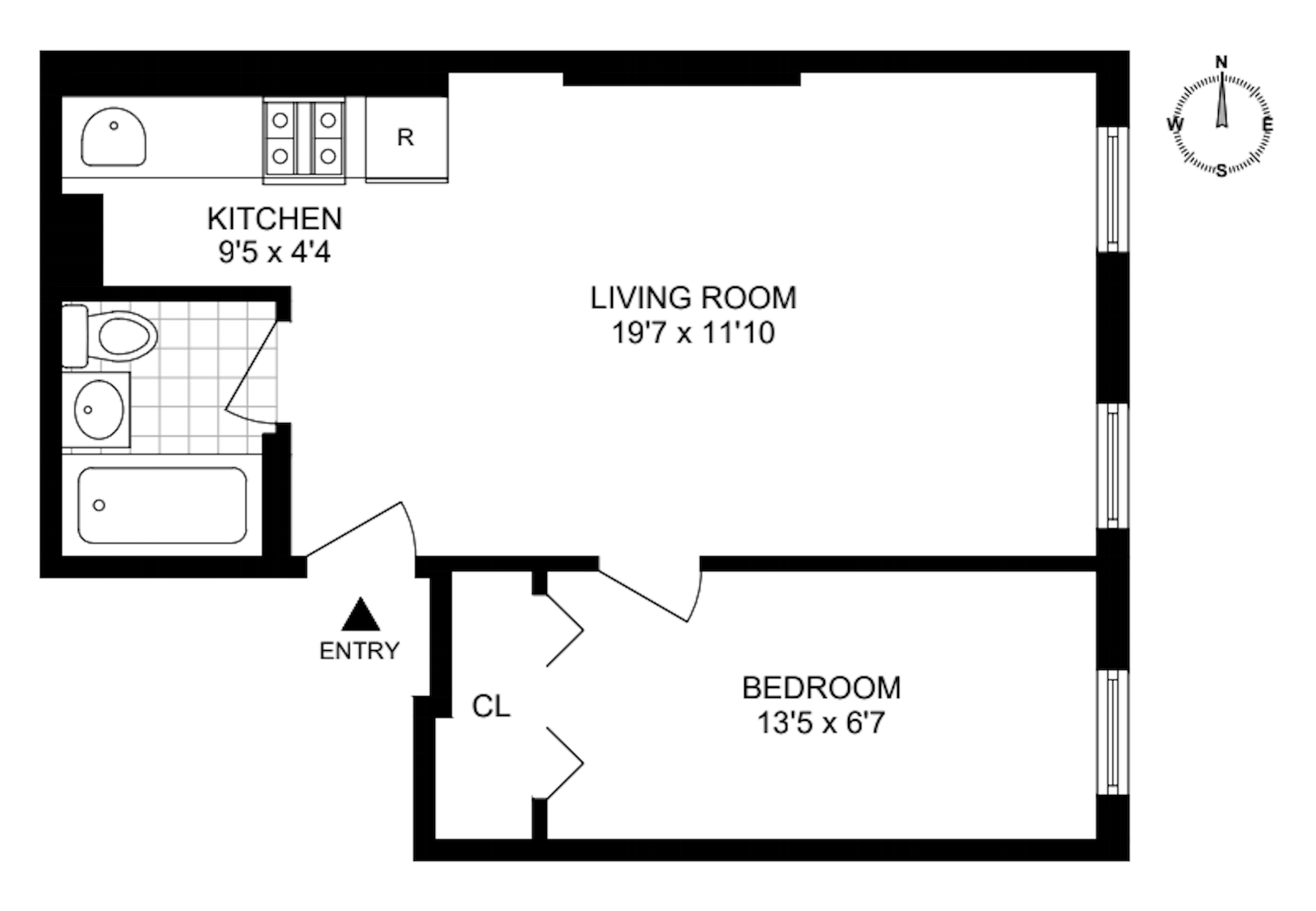 Floorplan for 927 Madison Avenue, 3R