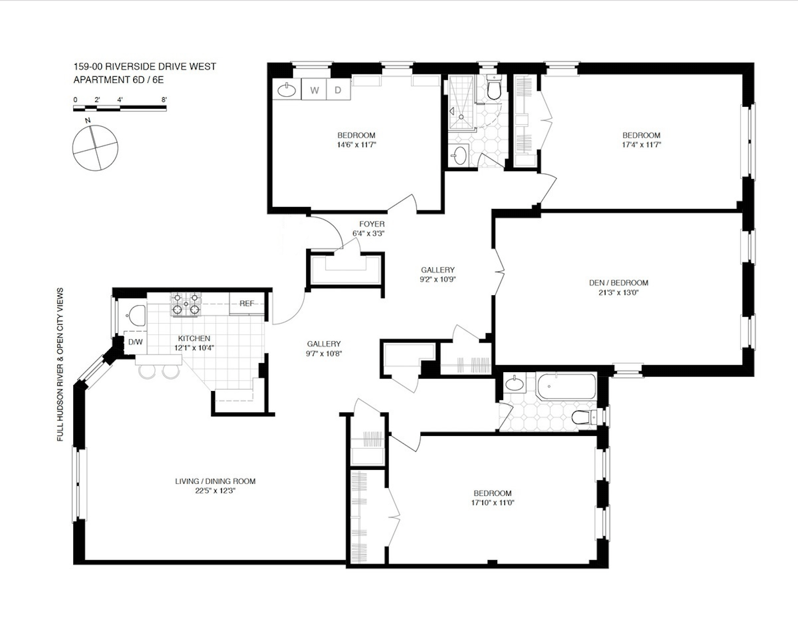 Floorplan for 159 -00 Riverside Dr W, 6D