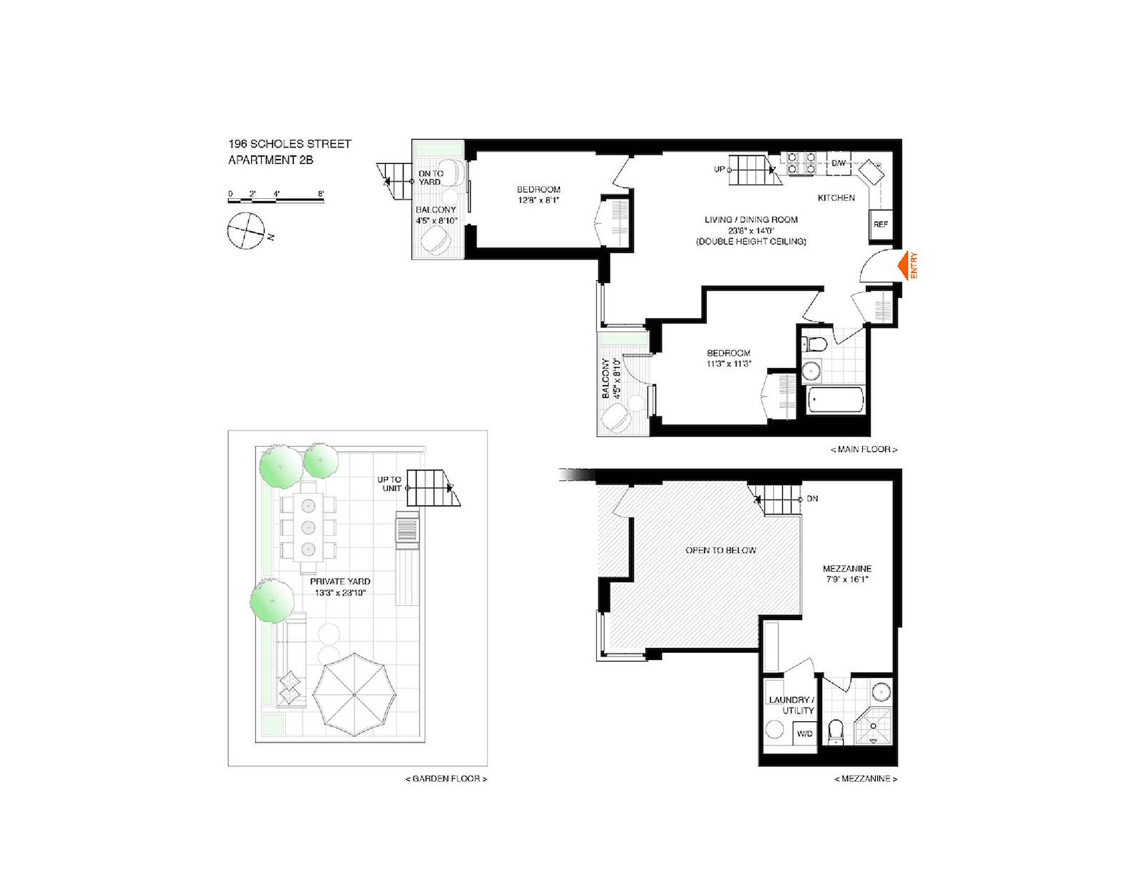 Floorplan for 196 Scholes Street, 2B