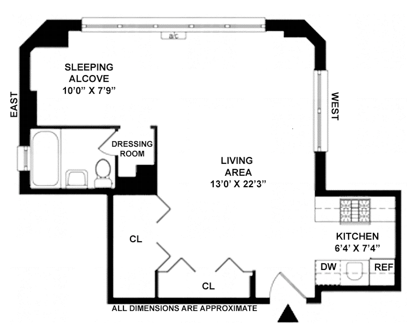 Floorplan for 330 Third Avenue, 21E